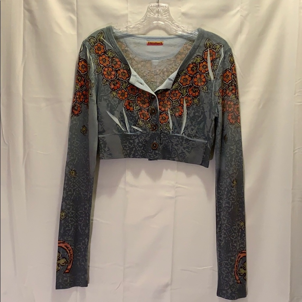 Mid-drift Long Sleeve Cardigan